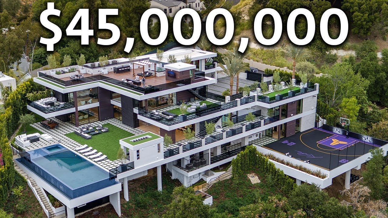 Inside a $45,000,000 Los Angeles Modern MEGA MANSION - YouTube