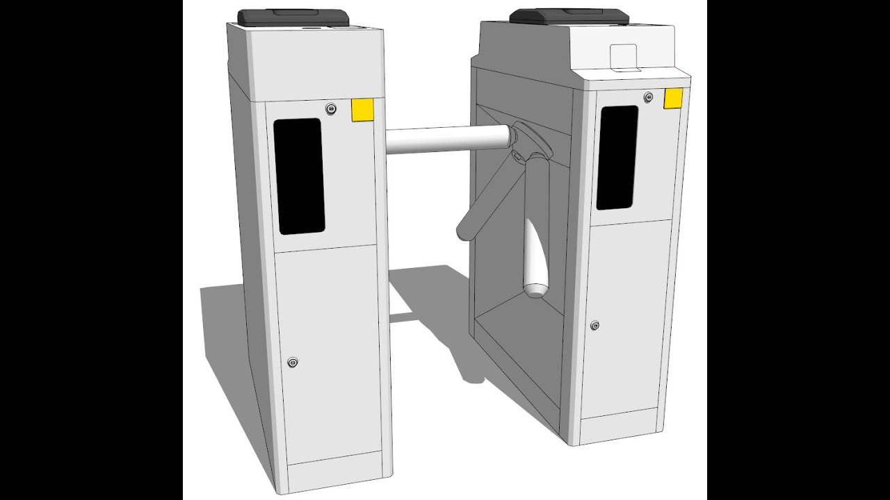 [공공기물 스케치업] 지하철 역사 개찰구 A (Sketchup - Korea subway station ticket ...
