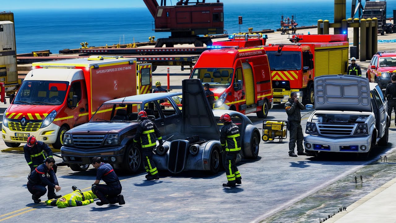 [GTA5] UN ÉNORME ACCIDENT MOBILISE BEAUCOUP DE POMPIERS | SDIS 77