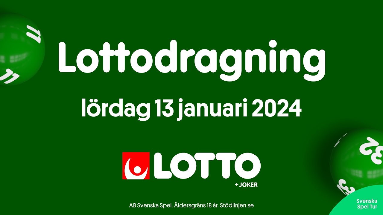 Lotto lördag 13 januari 2024 Lottodragningen YouTube