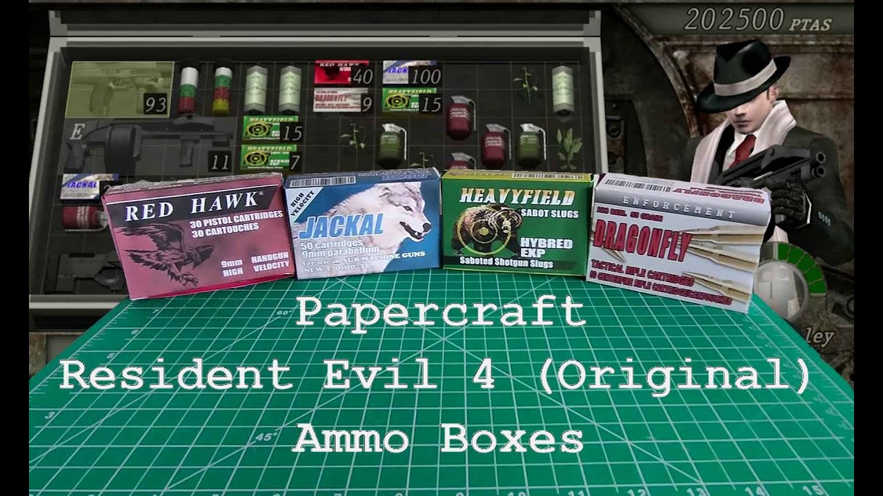 [Papercraft] RESIDENT EVIL 4 AMMO BOXES YouTube