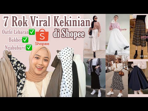 SHOPEE HAUL 7 ROK VIRAL KEKINIAN + MIX N MATCH| INSPIRASI OUTFIT LEBARAN| MUST HAVE!