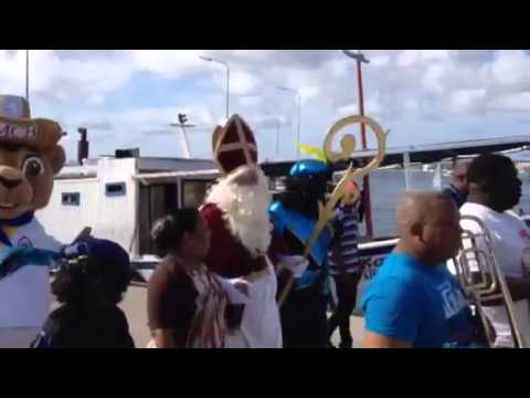 Sinterklaas en zwarte piet op Bonaire