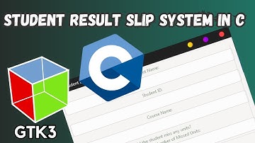 How to Create Student Result Slip Record System in C  with a Graphical Interface Using GTK3 Tutorial