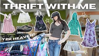 THRIFT WITH ME: Y2K heaven!! 2000’s summer finds ☆ (mini skirts, babydoll tops, & MORE!)