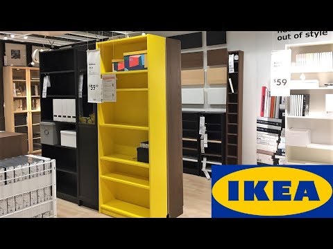 ikea-bookcases-billy-bookcase-living-room-furniture---shop-with-me-shopping-store-walk-through-4k