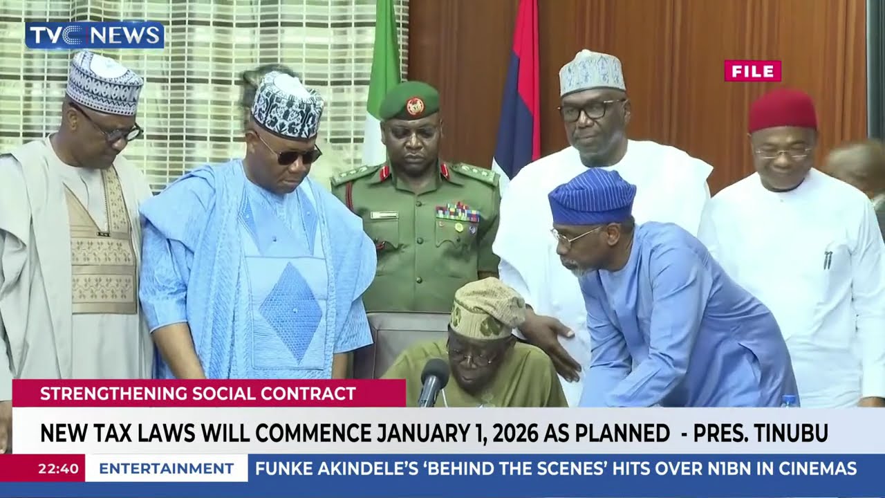 New Tax Laws Will Commence January 1, 2026 As Planned - Pres Tinubu