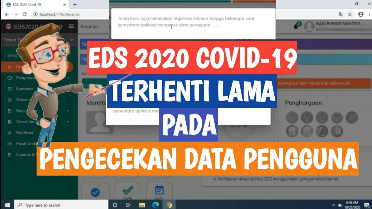CARA MENGATASI EDS 2020 COVID-19 TEHENTI LAMA SAAT MENGECEK DATA