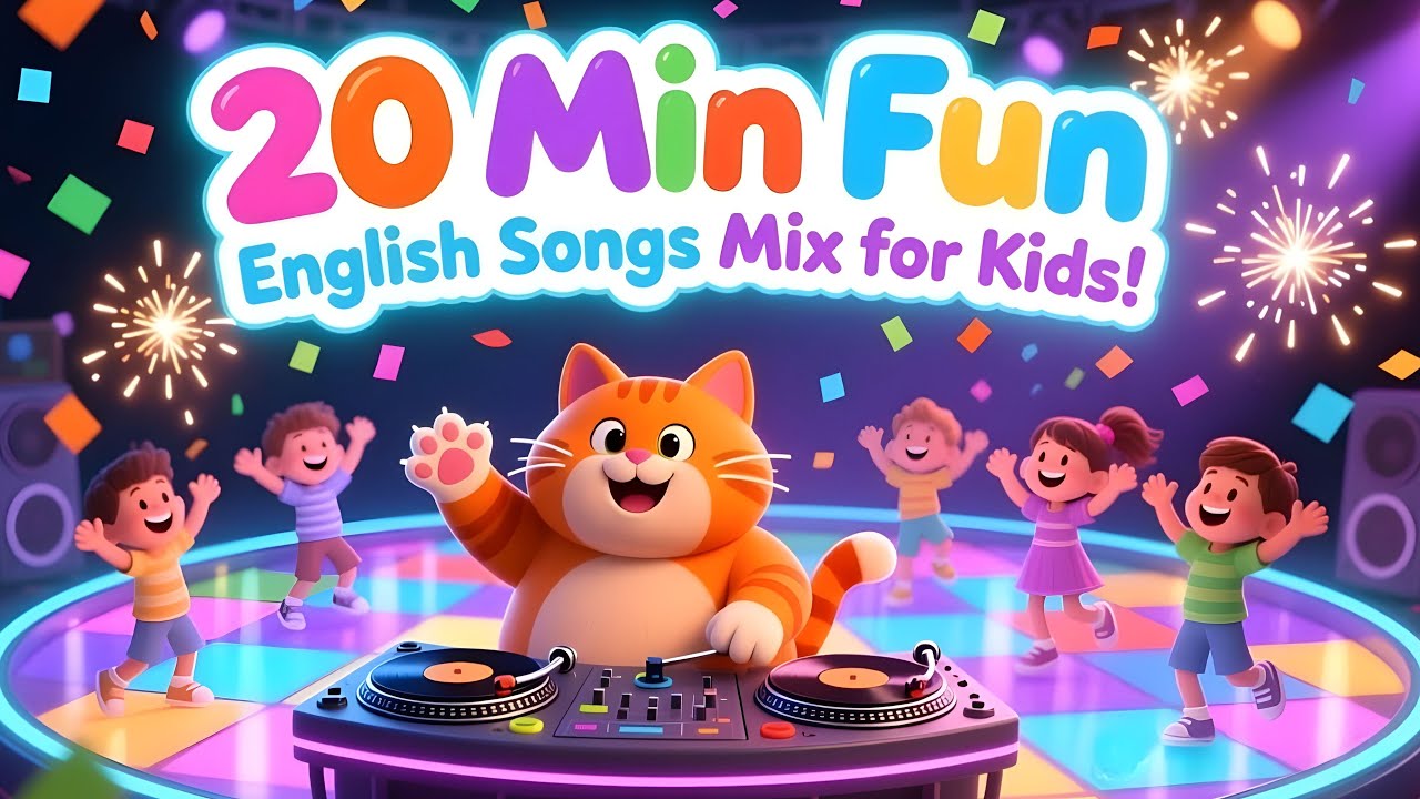 20 Min Mix of Fun learning English songs for kids 🎵 children's music ...