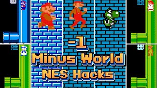 Evolution of Minus World in Super Mario Bros. NES Hacks