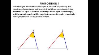 Book I Proposition 4 - Euclid's Elements of Geometry