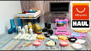 ALIEXPRESS HAUL of MINIATURES #2 for Barbie dolls. Doll house, shoes, Mini pens, TV, table, UNBOXING