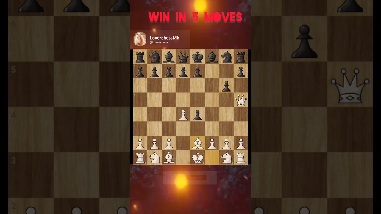 Win in 5 moves🔥 | If you opponent open like this.