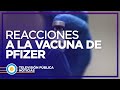 Reacciones a la vacuna de Pfizer