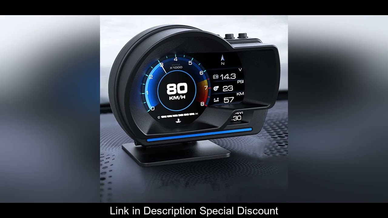 Newest A501 Car Head Up Display OBD2 Smart Car HUD Turbo Gauge Digital Odometer Security Alarm