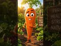 Title: मैं सीधा खड़ा रहता हूँ 🥕 | Healthy Carrot Animation