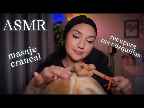 ASMR RECUPERA TUS COSQUILLAS CON ESTE MASAJE CRANEAL (dormirás en segundos)🩷