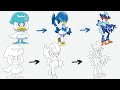 Cómo dibujar QUAXLY QUAXWELL y QUAQUAVAL POKEMON | Pokemon Evolution