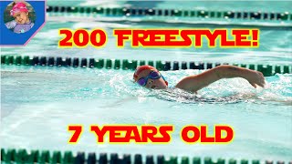 200 yd SwimMeet 2024 and 50 Fly at age 7!