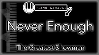 Video thumbnail of "Never Enough - The Greatest Showman - Piano Karaoke Instrumental"