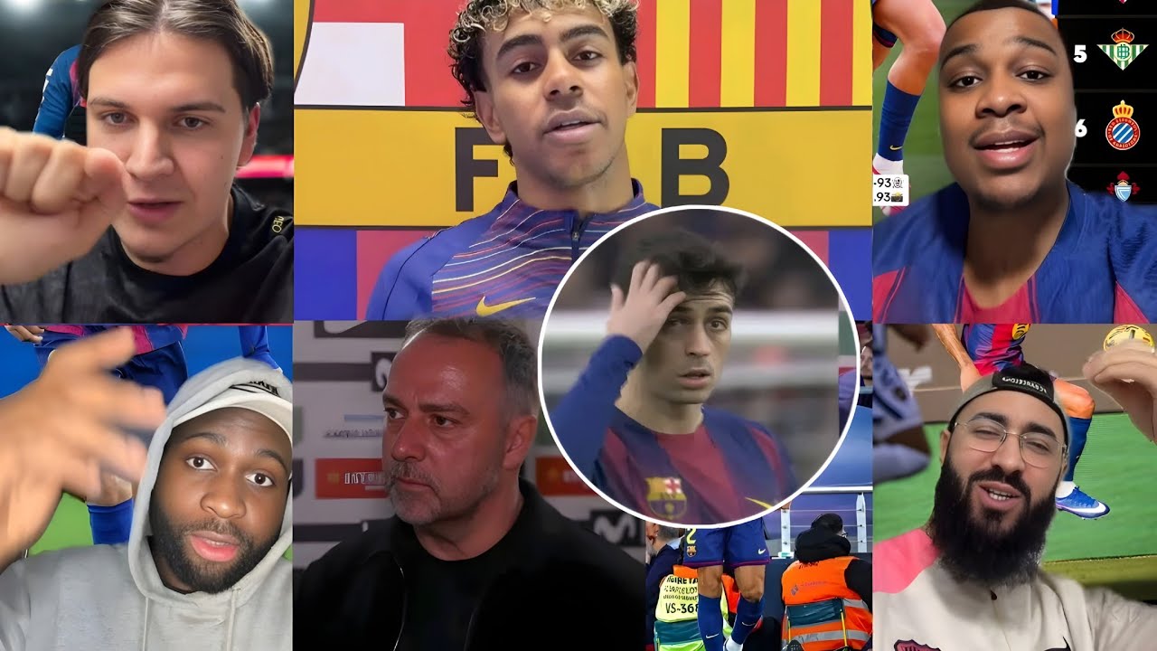 🚨🔥LA RÉACTION D’HANSI FLICK ET LAMINE YAMAL SUR SON TRIPLÉ 💙❤️ , 😱 