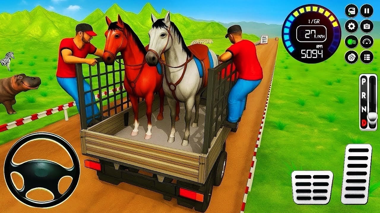 Animal Transport Truck Driving - Real Farm Animal Zoo Transporter Drive Simulator - Android Gameplay