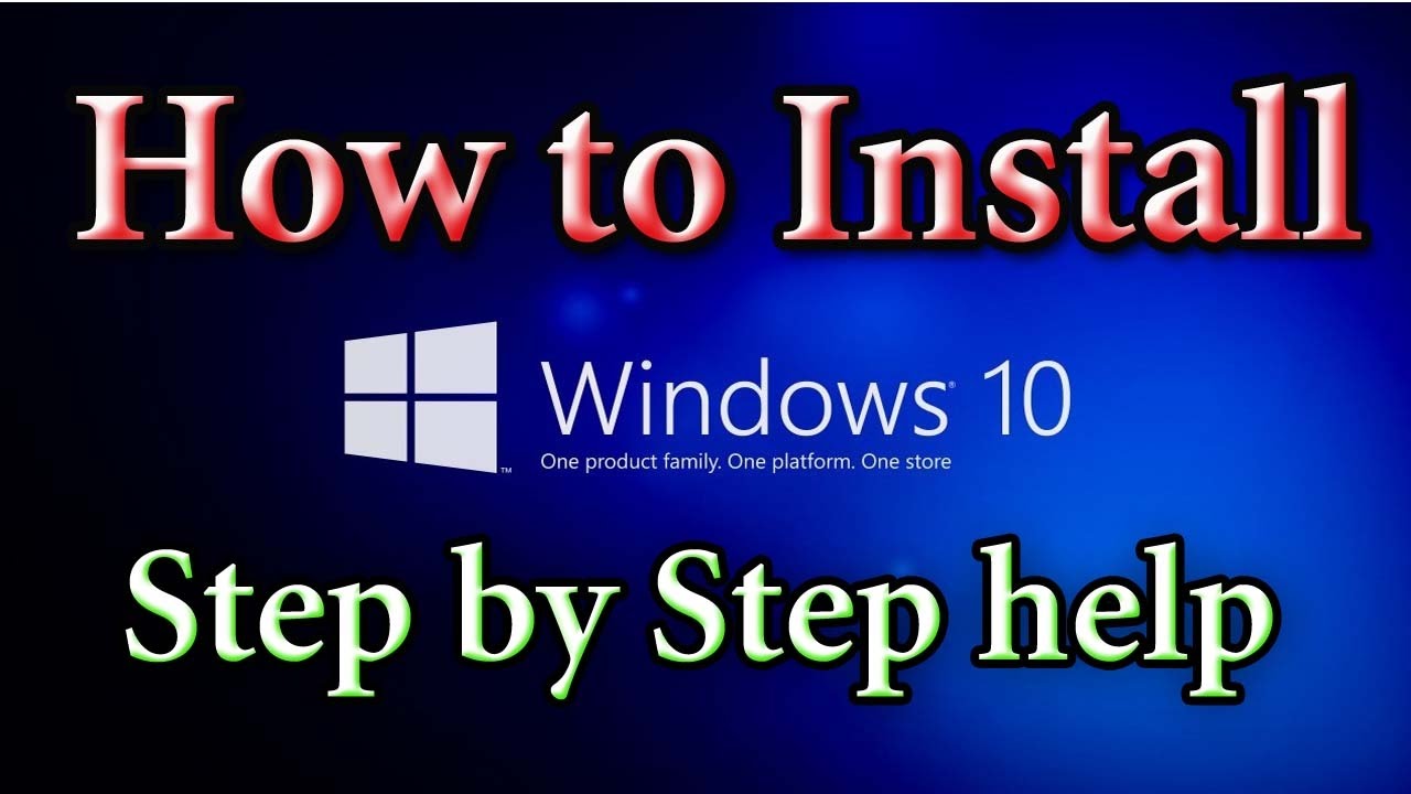 Windows Installation | How to install windows10 - YouTube
