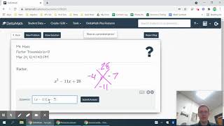 DeltaMath: Factor Polynomials 1