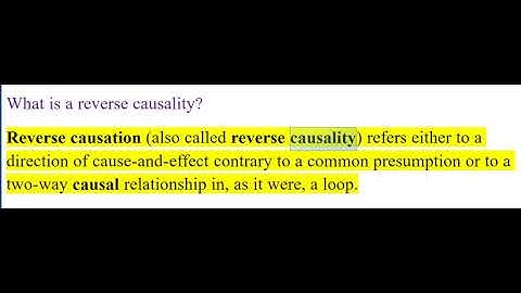 What is a reverse causality