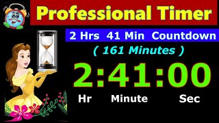 Timer Countdown 161 Minutes [Reverse Time] 2 Hrs 41 Minutes | Digital Clock | Alarm, Whatsapp Status