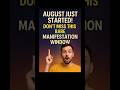 Why August Is the Best Month to Manifest #shorts #manifestation