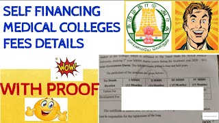 NEET 2021/FEE DETAILS WITH PROOF/SELF FINANCING MEDICAL COLLEGES FEES STRUCTURE /#neet2021#neet