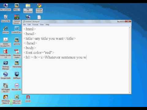 How to create a HTML document - YouTube