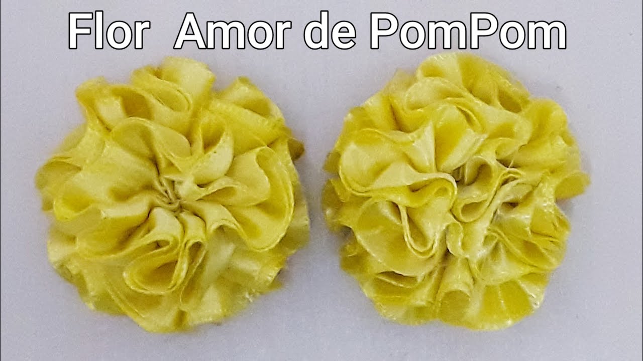 Flor Amor de PomPom / Na Fita n 9