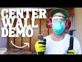 Center Wall Demo. How To Remove A Non-Load Bearing Wall.