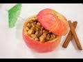 Яблоки, запеченные с медом и орехами видео рецепт