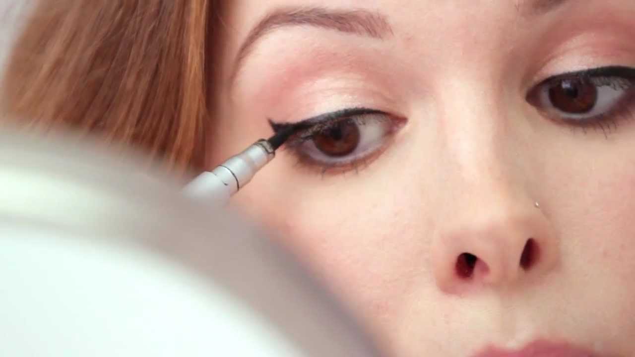 How To: Apply Liquid Eyeliner - YouTube