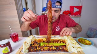 موكبانغ اكل كباب أضنة لذيذ Adana Kebab Mukbang Eating Show