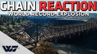 LARGEST CHAIN REACTION EXPLOSION EVER - 107 Vehicles - PUBG World Record