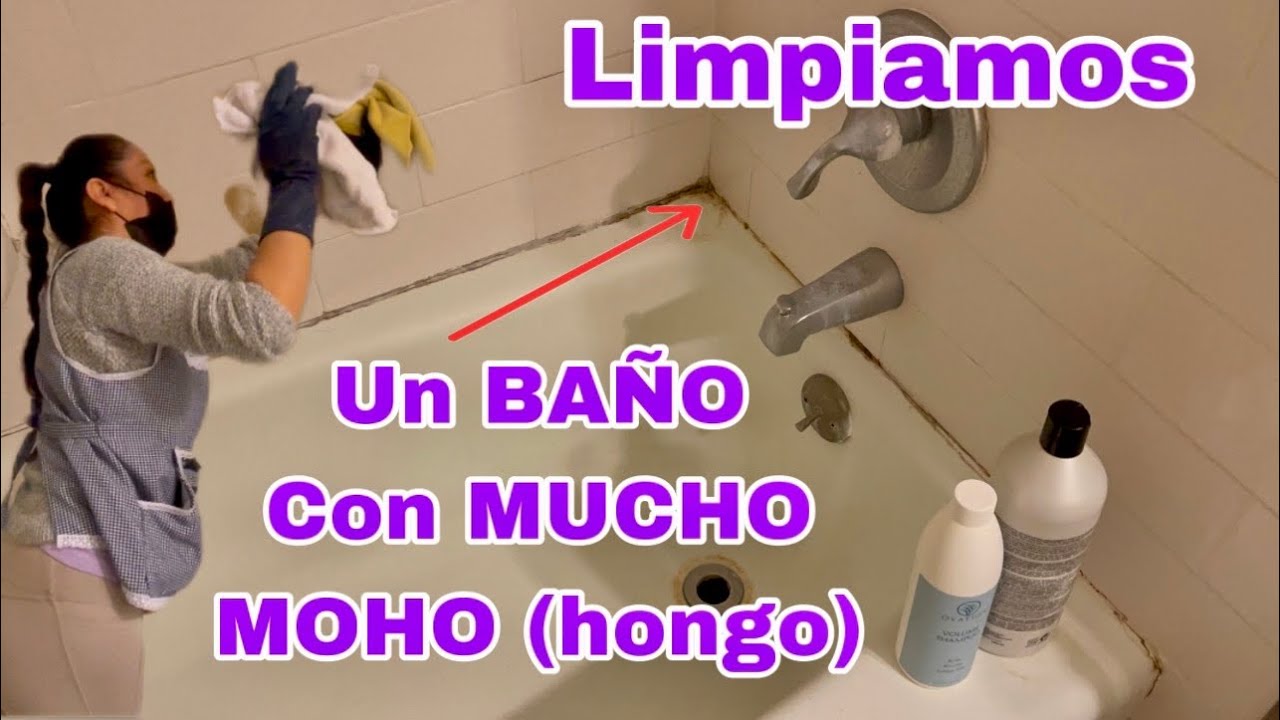 ✅ LIMPIAMOS UN BAÑO CON MUCHO MOHO (hongo)Y MUY SUCIO con jabon pegado| como limpiar el BAÑO FACIL