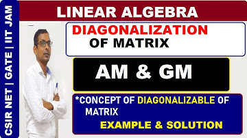 Diagonalizable of matrix | algebraic multiplicity and geometric multiplicity of matrix | AM & GM