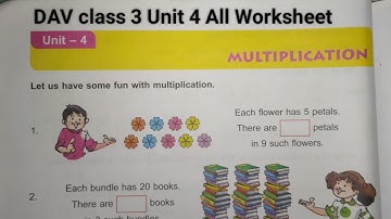 DAV Class 3 maths unit 4 worksheet all ।। Class 3 math chapter 4 worksheet all dav public school