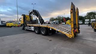 2016 (16) VOLVO FM 420 8X2 BEAVERTAIL W/ HIAB HIDUO XS322 CRANE (EURO 6) - KS16BJK