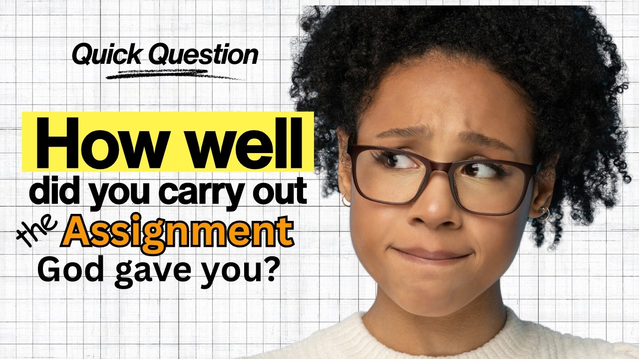 How Well Are You Doing The Assignment God Dave To You? - YouTube