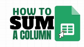 How to SUM a Column | Google Sheets (Quick Easy Video)