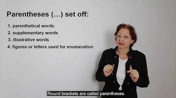 4.9. Parentheses and Brackets / Punctuation / English Writing