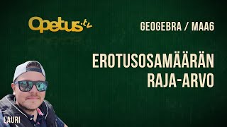 Erotusosamäärän raja-arvo (GeoGebra CAS)