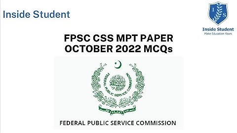FPSC CSS MPT 2023 SOLVED MCQs || CSS Screening Test 2023 || CSS MPT Today