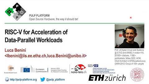 #CSWSpring21 / RISC-V for acceleration of data-parallel workloads: from IoT to HPC
