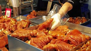 Braised Pork Trotter Making Skills   /傳承三十年古早味紅燒滷豬腳製作Taiwan Street Food